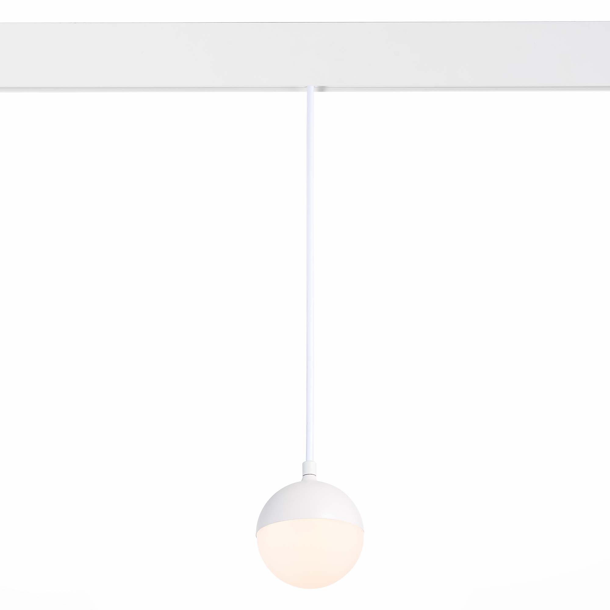 ST358.533.07 Магнитный трековый светильник подвесной Белый LED 1*7W 3000K 520Lm Ra>80 120° IP20 D90xH90 48V ST358