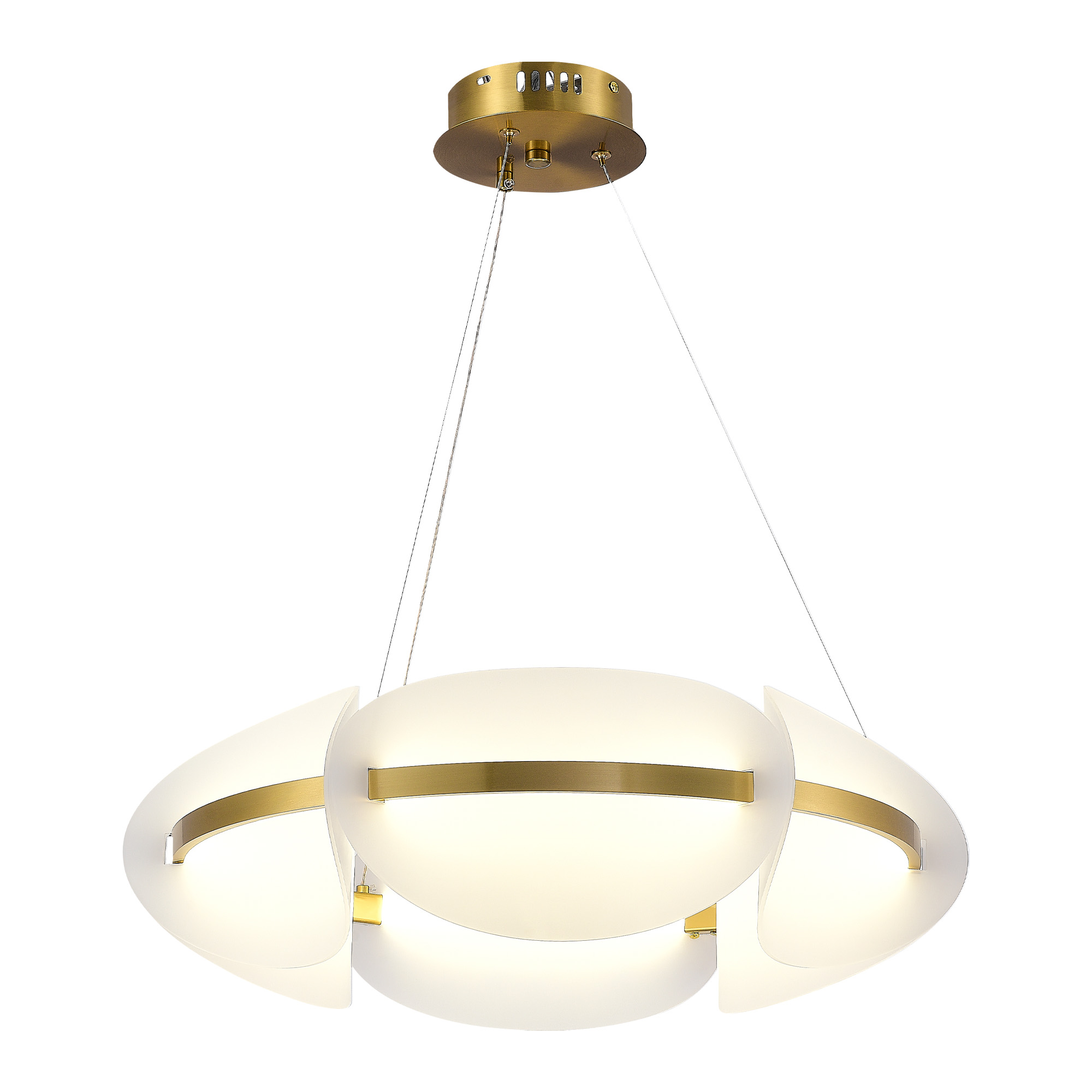 SL1304.203.45 Люстра подвесная ST-Luce Латунь/Белый LED 1*45W 3000K ETOILE